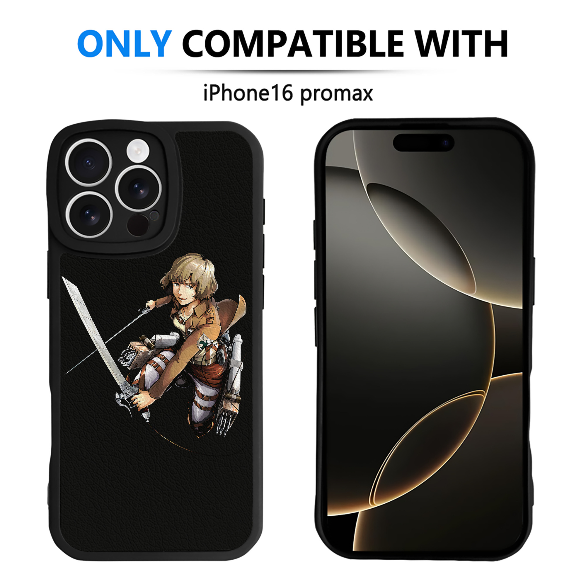 （画像用） 進撃の巨人 ヒツチ Attack on Titan Hitch 【iPhone 16シリーズ対応】シリコンスマホケース（レザー調） 材質：シリコン